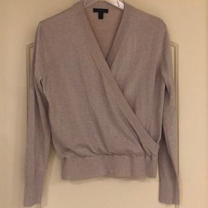 J. Crew shimmer crossover sweater